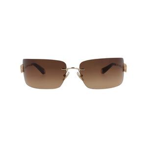 Philipp Plein Shield-Frame Metal Sunglasses Rose Gold Womens